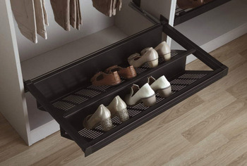 Hafele Shoe Rack Pull Out | Black (807.95.364)