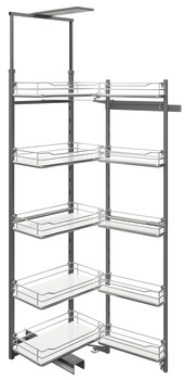 Hafele Larder Unit Internal Pull Out | With Door Shelf and Hanging Baskets (546.81.753)