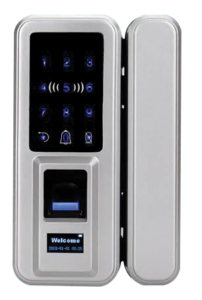 TAITON Digital Glass Fingerprint Door Lock for Swing Door Without Cutout | Colour - Silver (TAM-DL-G2G SILVER) Price in India
