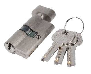 TAITON Euro Profile Cylinder - One Side Key & One Side Knob (TMC-22-K2N-N)