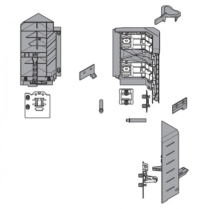 Blum Space Corner SYNCROMOTION Set - Height D