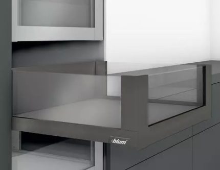 Blum Orion Grey Matt LEGRABOX Free 40 Kg Capacity Inner Drawer With Design Element - Height C (177 mm)