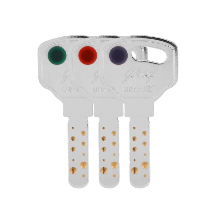 Godrej Stainless Steel Duralock With Common Keys | Silver