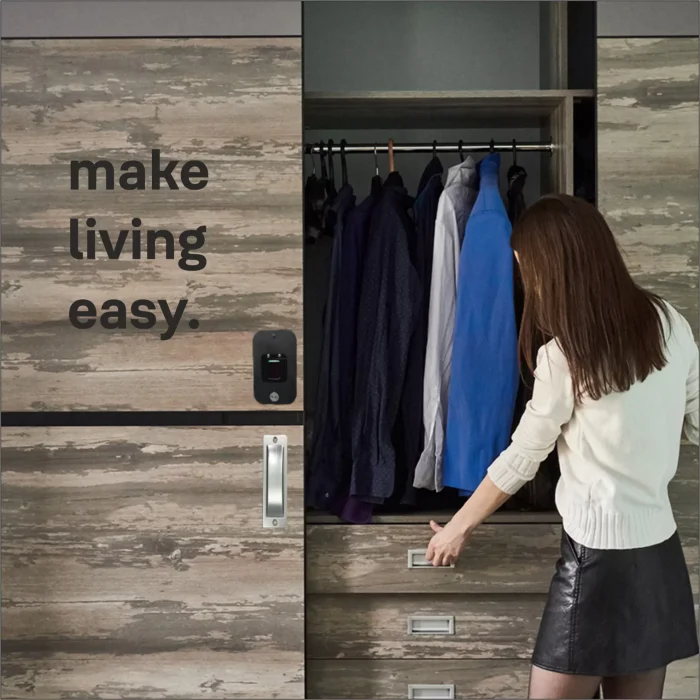 Yale Wardrobe Lock | FP-OP-F- B-02 | Fingerprint | Black