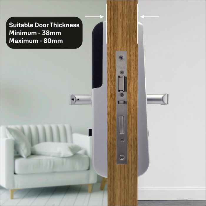 Smart Door Lock Yale YDM 3115 AV Series- | Silver with PIN | RFID and Mechanical card