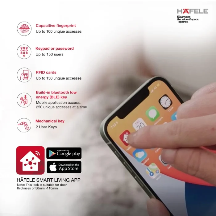 HAFELE RE-ACH DIGITAL LOCK BLACK