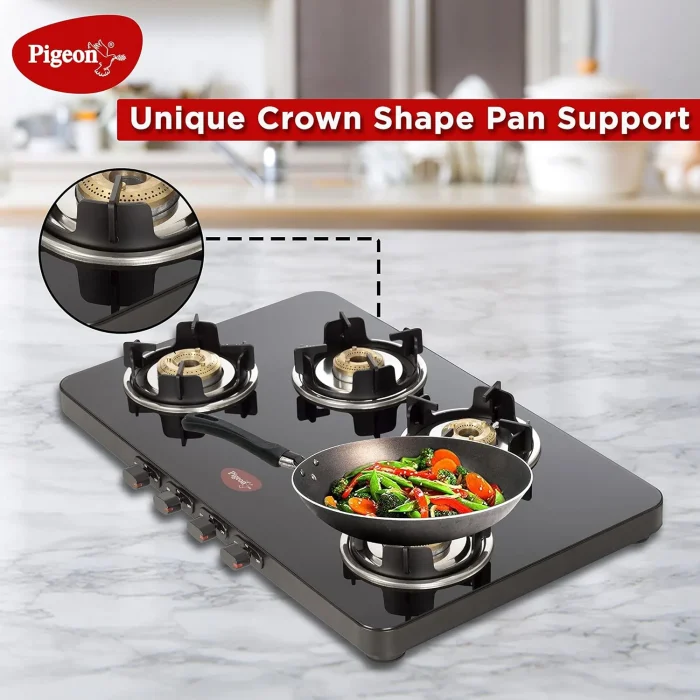 Pigeon Ultra Slim Gas Stove with 4 Burners