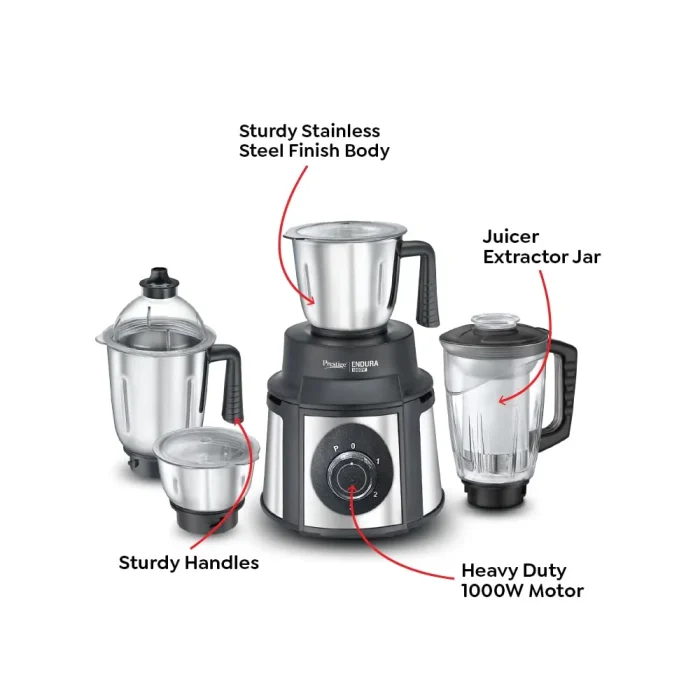 Prestige Endura Mixer Grinder with 4 Jars