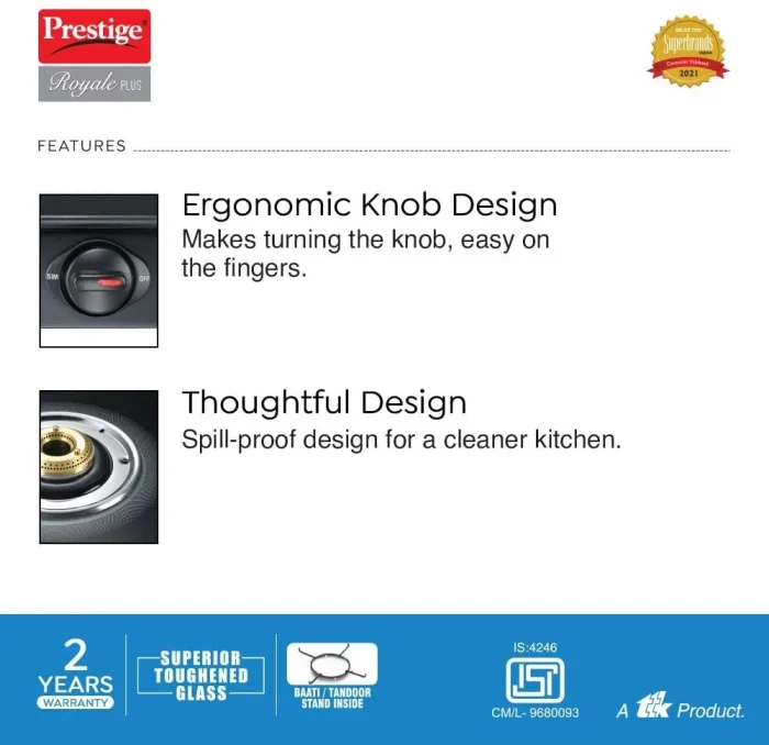 Prestige Royale plus 3 burner gas stove